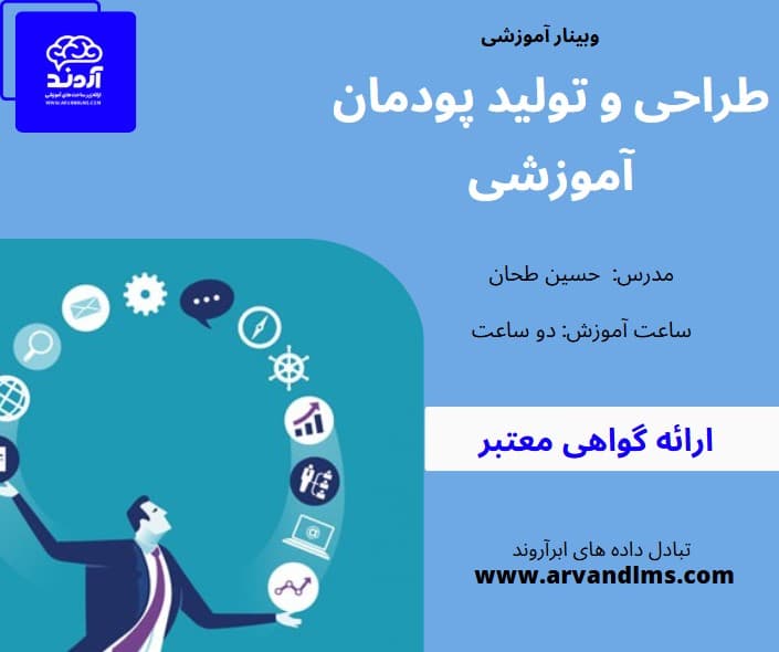 طراحی و تولید پودمان آموزشی - وبینار در ابر آروند