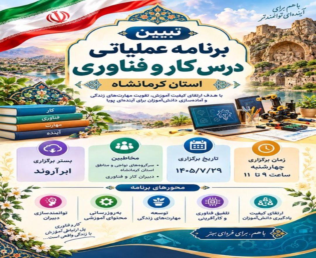 تبیین برنامه عملیاتی درس کار و فناوری