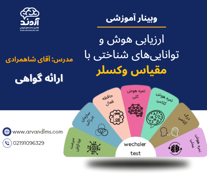 کارگاه ارزیابی هوش و تواناییهای شناختی با مقیاس وکسلر - وبینار در ابر آروند