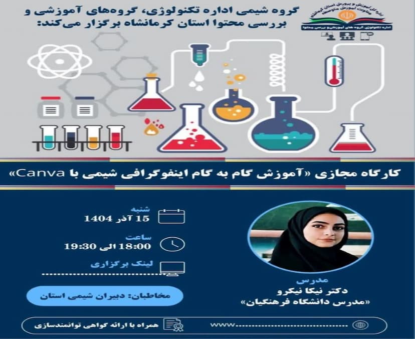 آموزش گام به گام اینفوگرافی شیمی با Canva